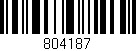 Código de barras (EAN, GTIN, SKU, ISBN): '804187'