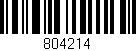 Código de barras (EAN, GTIN, SKU, ISBN): '804214'