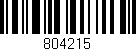 Código de barras (EAN, GTIN, SKU, ISBN): '804215'