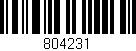Código de barras (EAN, GTIN, SKU, ISBN): '804231'
