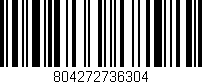 Código de barras (EAN, GTIN, SKU, ISBN): '804272736304'