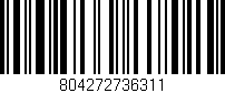 Código de barras (EAN, GTIN, SKU, ISBN): '804272736311'