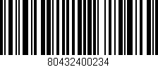 Código de barras (EAN, GTIN, SKU, ISBN): '80432400234'