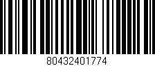 Código de barras (EAN, GTIN, SKU, ISBN): '80432401774'
