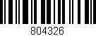 Código de barras (EAN, GTIN, SKU, ISBN): '804326'