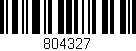 Código de barras (EAN, GTIN, SKU, ISBN): '804327'