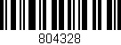 Código de barras (EAN, GTIN, SKU, ISBN): '804328'