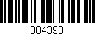 Código de barras (EAN, GTIN, SKU, ISBN): '804398'