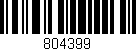 Código de barras (EAN, GTIN, SKU, ISBN): '804399'