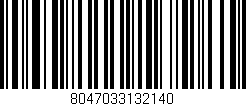 Código de barras (EAN, GTIN, SKU, ISBN): '8047033132140'