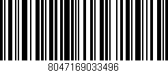 Código de barras (EAN, GTIN, SKU, ISBN): '8047169033496'