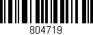 Código de barras (EAN, GTIN, SKU, ISBN): '804719'