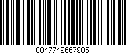 Código de barras (EAN, GTIN, SKU, ISBN): '8047749667905'