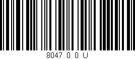 Código de barras (EAN, GTIN, SKU, ISBN): '8047_0_0_U'
