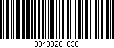 Código de barras (EAN, GTIN, SKU, ISBN): '80480281038'