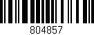 Código de barras (EAN, GTIN, SKU, ISBN): '804857'