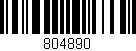 Código de barras (EAN, GTIN, SKU, ISBN): '804890'