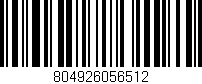 Código de barras (EAN, GTIN, SKU, ISBN): '804926056512'