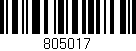 Código de barras (EAN, GTIN, SKU, ISBN): '805017'