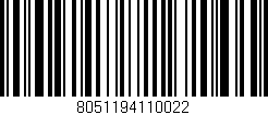 Código de barras (EAN, GTIN, SKU, ISBN): '8051194110022'
