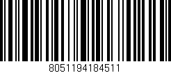 Código de barras (EAN, GTIN, SKU, ISBN): '8051194184511'