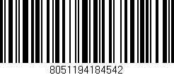 Código de barras (EAN, GTIN, SKU, ISBN): '8051194184542'