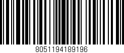Código de barras (EAN, GTIN, SKU, ISBN): '8051194189196'