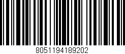 Código de barras (EAN, GTIN, SKU, ISBN): '8051194189202'