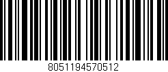 Código de barras (EAN, GTIN, SKU, ISBN): '8051194570512'