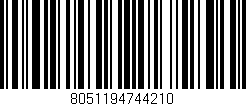 Código de barras (EAN, GTIN, SKU, ISBN): '8051194744210'