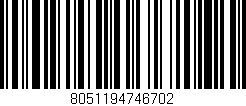 Código de barras (EAN, GTIN, SKU, ISBN): '8051194746702'