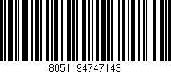 Código de barras (EAN, GTIN, SKU, ISBN): '8051194747143'