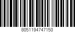 Código de barras (EAN, GTIN, SKU, ISBN): '8051194747150'
