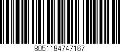 Código de barras (EAN, GTIN, SKU, ISBN): '8051194747167'