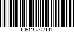Código de barras (EAN, GTIN, SKU, ISBN): '8051194747181'