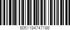 Código de barras (EAN, GTIN, SKU, ISBN): '8051194747198'