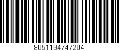 Código de barras (EAN, GTIN, SKU, ISBN): '8051194747204'