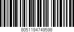 Código de barras (EAN, GTIN, SKU, ISBN): '8051194749598'