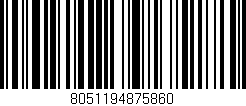 Código de barras (EAN, GTIN, SKU, ISBN): '8051194875860'