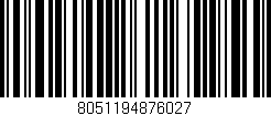 Código de barras (EAN, GTIN, SKU, ISBN): '8051194876027'