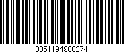 Código de barras (EAN, GTIN, SKU, ISBN): '8051194980274'