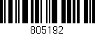 Código de barras (EAN, GTIN, SKU, ISBN): '805192'