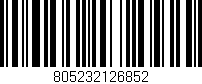 Código de barras (EAN, GTIN, SKU, ISBN): '805232126852'