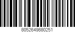 Código de barras (EAN, GTIN, SKU, ISBN): '8052649680251'