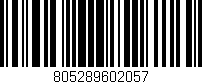 Código de barras (EAN, GTIN, SKU, ISBN): '805289602057'