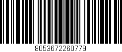 Código de barras (EAN, GTIN, SKU, ISBN): '8053672260779'