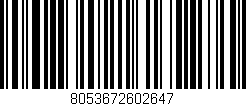Código de barras (EAN, GTIN, SKU, ISBN): '8053672602647'
