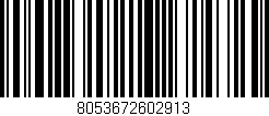 Código de barras (EAN, GTIN, SKU, ISBN): '8053672602913'