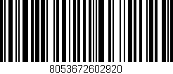 Código de barras (EAN, GTIN, SKU, ISBN): '8053672602920'