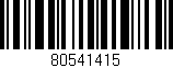 Código de barras (EAN, GTIN, SKU, ISBN): '80541415'
